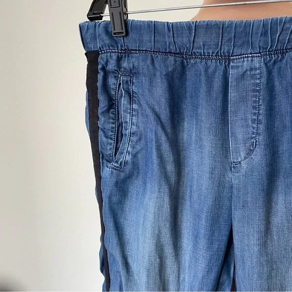 Bella Dahl Beaumont Blue Side Stripe Tencel Welt Pocket Trousers B3039-549 Sz S - Picture 4 of 11